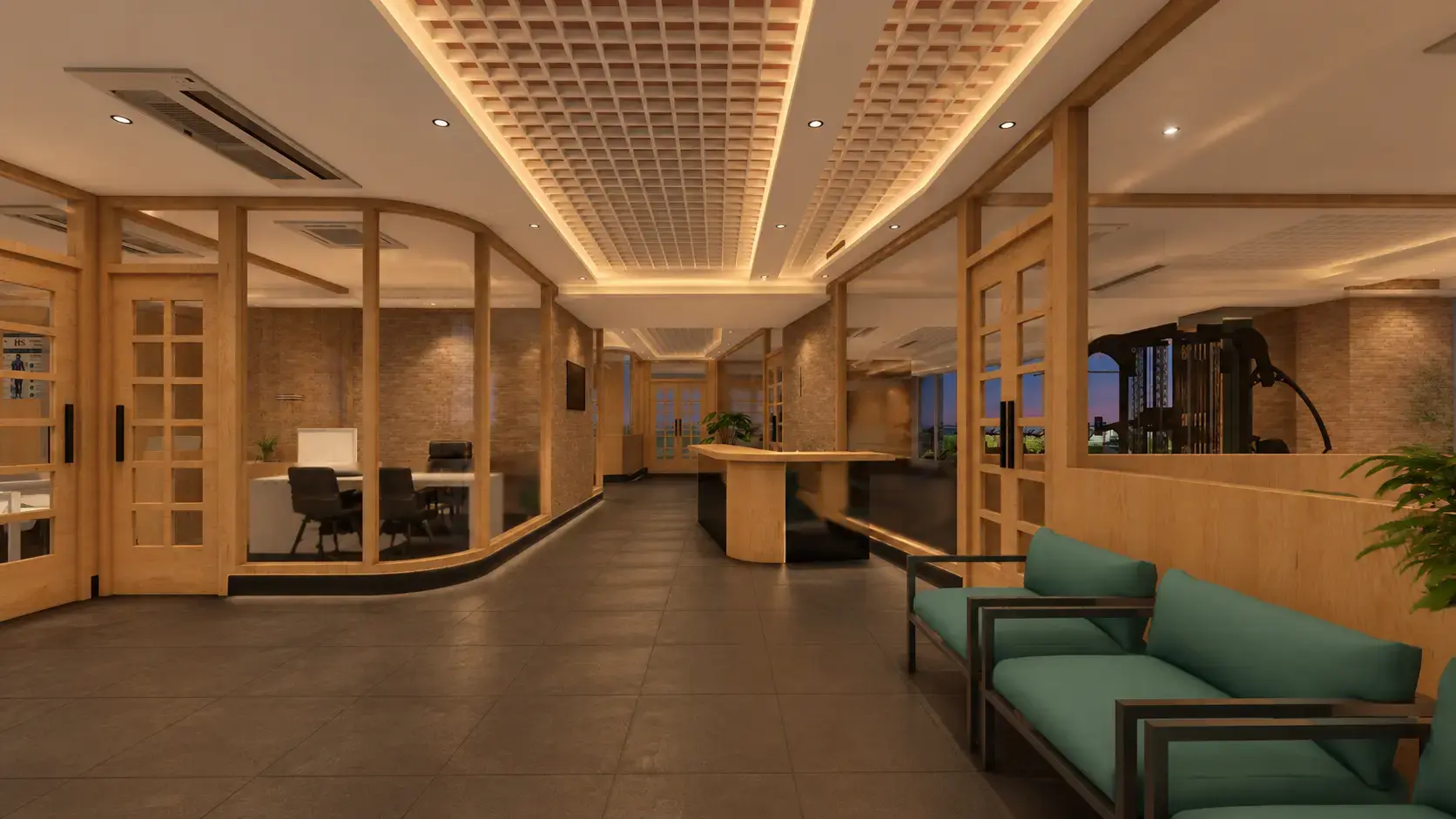 Wellness Clinic & Cardiac Rehab Reception at night