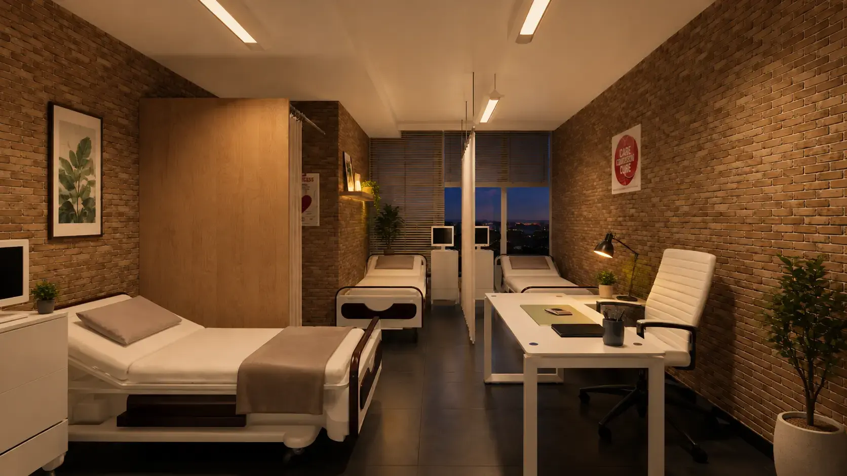 Clinic Overview at night