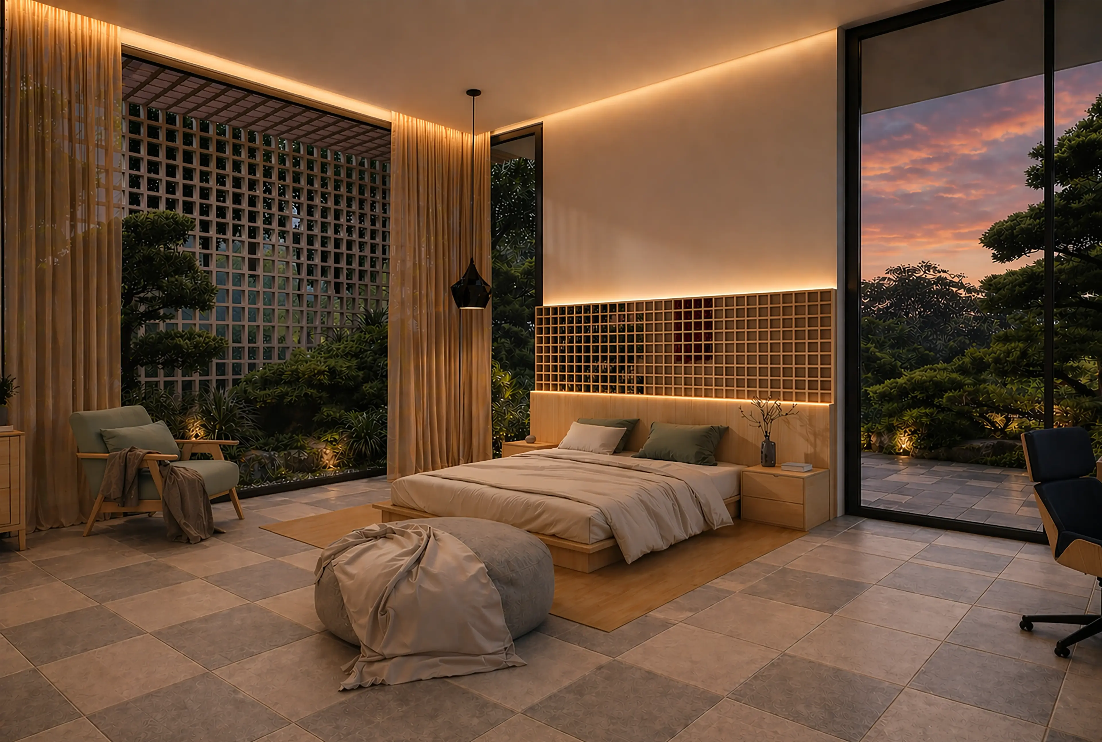 Weekend Home in Panchgani Master Bedroom 1