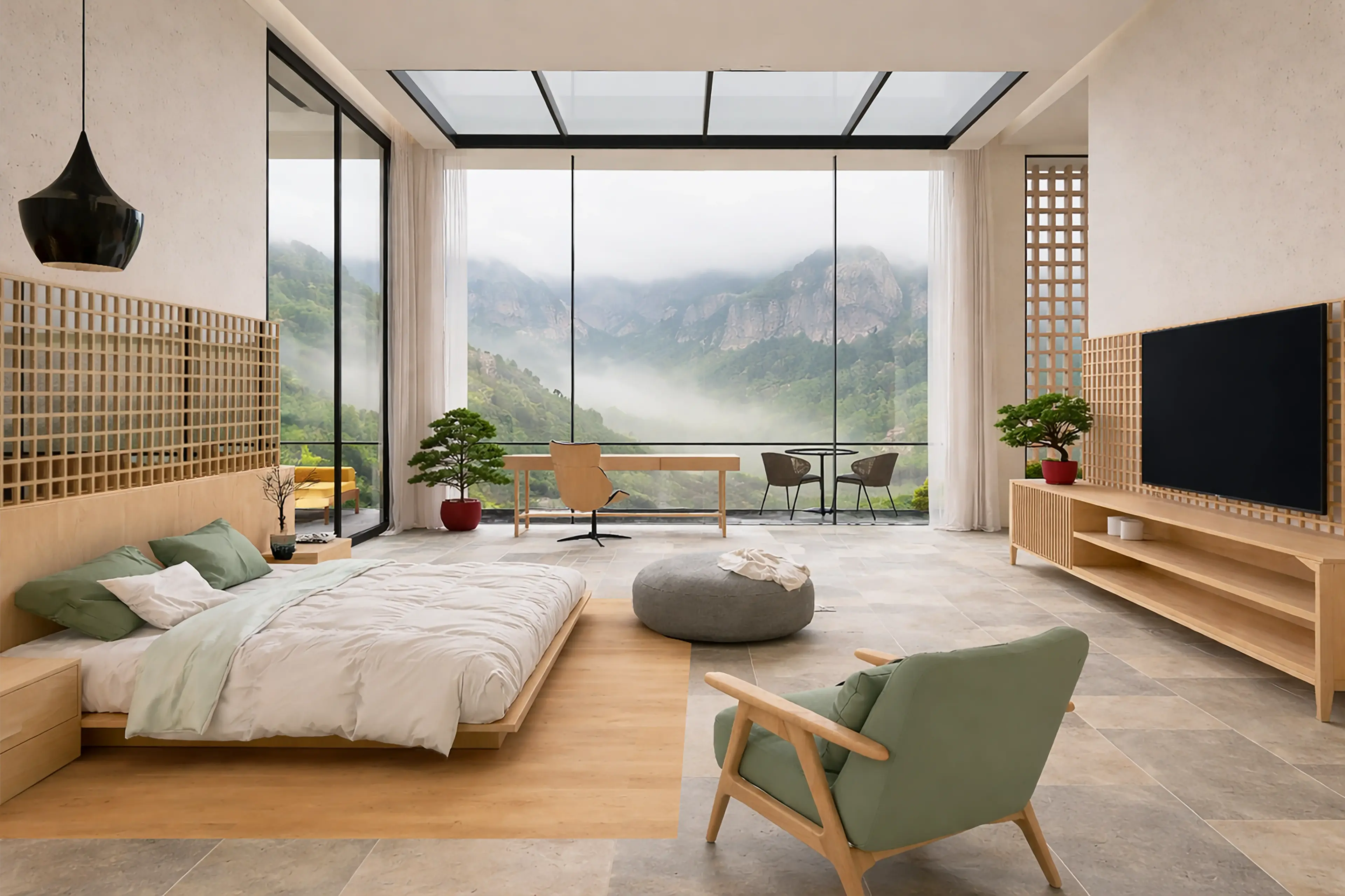 Weekend Home in Panchgani Master Bedroom 2 1